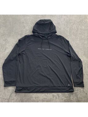 Rhone Essentials Performance Hoodie Mens XL Black Super Coffee Positive Energy
